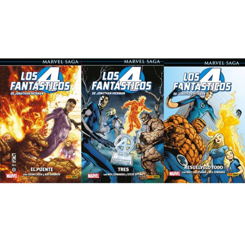 Panini Marvel Saga Los 4 Fantasticos De Jonathan Hickman Colección Tomo 1 2 3 8887
