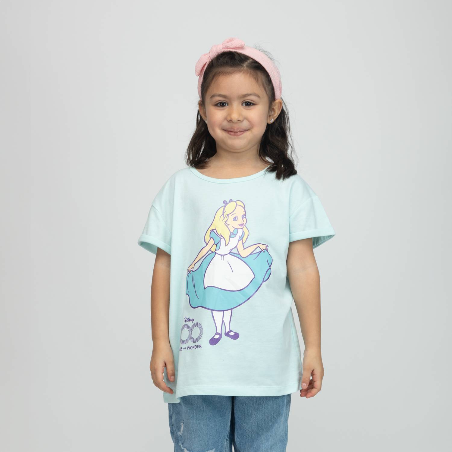 DISNEY Polera Ni a Princesas Alicia Verde Disney falabella