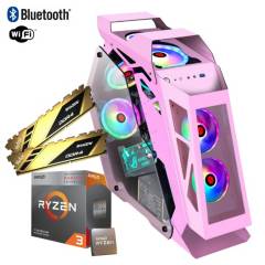 PANTHER - Pc Gamer Origin II Pink Amd Ryzen 3 3200g - 16gb Ram Yellow - Ssd 500 GB