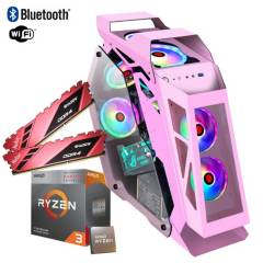 PANTHER - Pc Gamer Origin II Pink Amd Ryzen 3 3200g - 16gb Ram Red - Ssd 500 GB