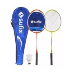 SUFIX - Set De Badminton 2 Raquetas Y 2 Plumillas SUFIX Para Adultos