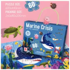 GENERICO - Puzzle De Bloques Grandes Para Niños 60 Piezas Ocean Crisis