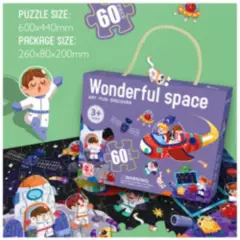 GENERICO - Puzzle Infantil Grande De 60 Piezas Sobre Viajes Espaciales
