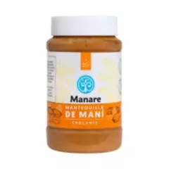 MANARE - Mantequilla De Maní Crocante 100 Natural 500g Sin Aditivos