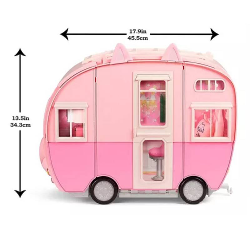 ARTIDIX Camper caravana rosa de la ni a gato Smallbox falabella