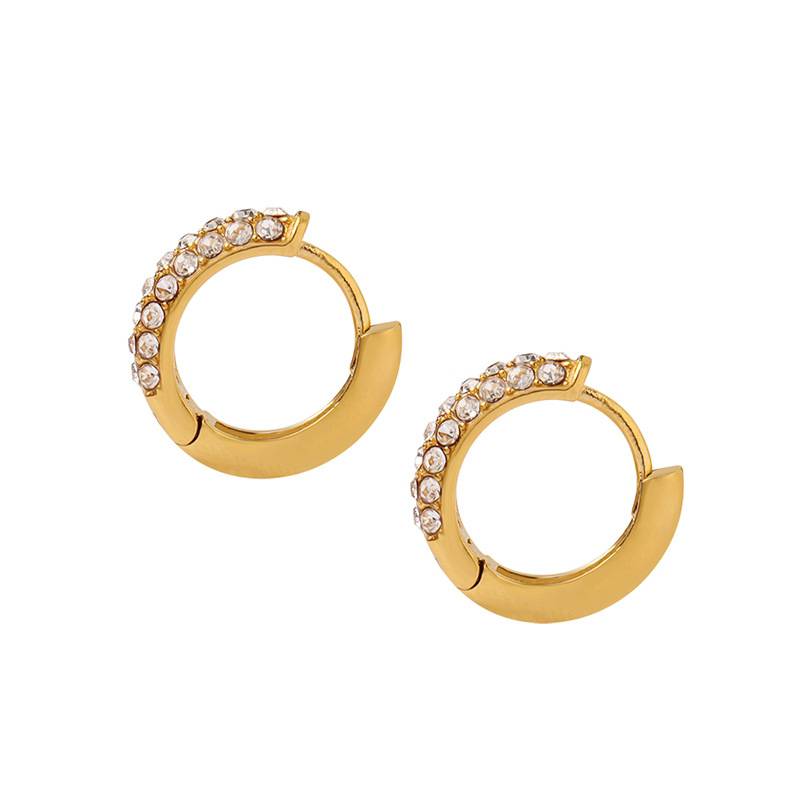 LUX JOYAS Aros Ba o Oro Amarillo 18k Argollas Circones falabella