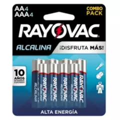 RAYOVAC - Pilas Alcalinas 4xAA y 4xAAA Rayovac