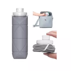 GENERICO - Termos Para Agua Plegable Botella Portatil Individual Gris