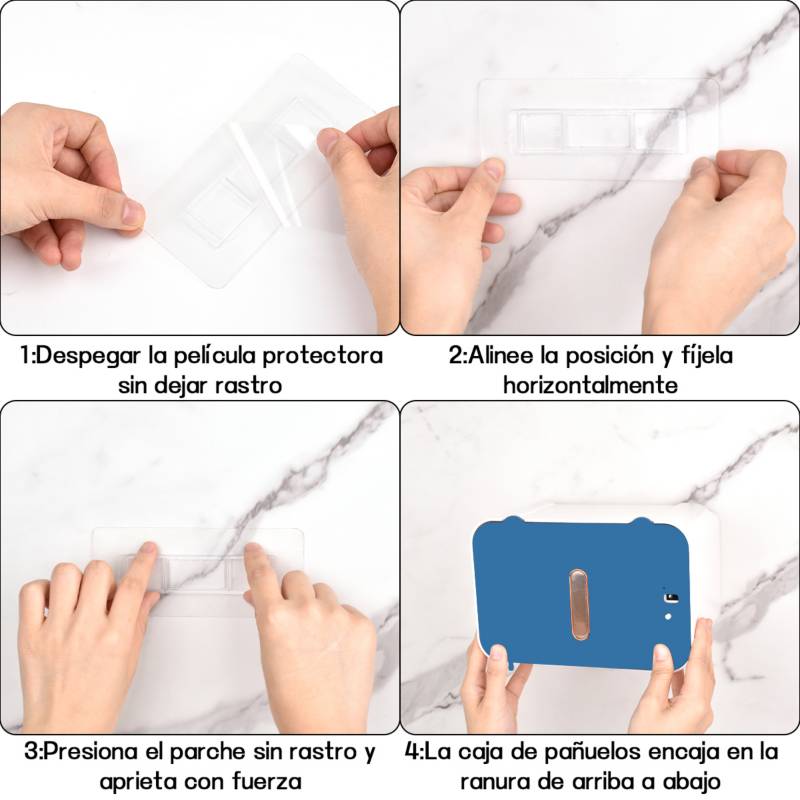 GENERICO Dispensador Organizador Papel Higiénico Pañuelos Gris