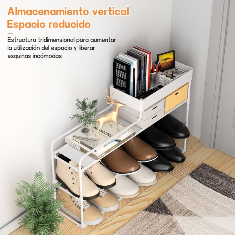 Zapatero Organizador Estante Zapato Hall Armario 120x60x17cm