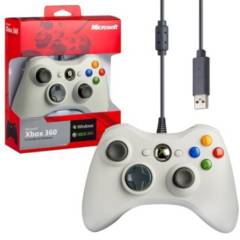 XBOX - Mando para Xbox 360 con cable, alta calidad Blanco