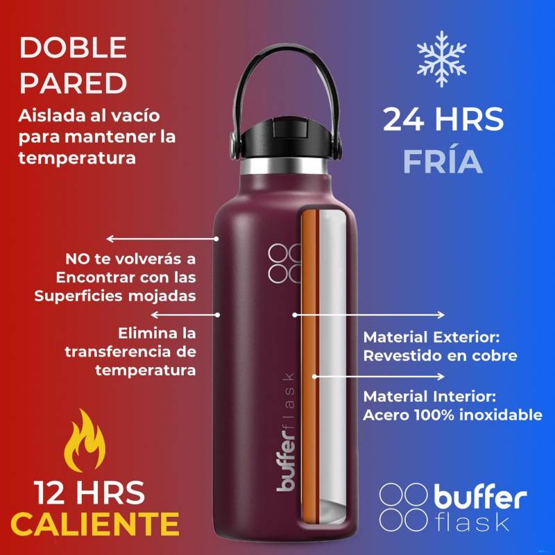 Termo Vaso-botella Acero Inoxidablecon Fría/caliente 40 Oz Violeta