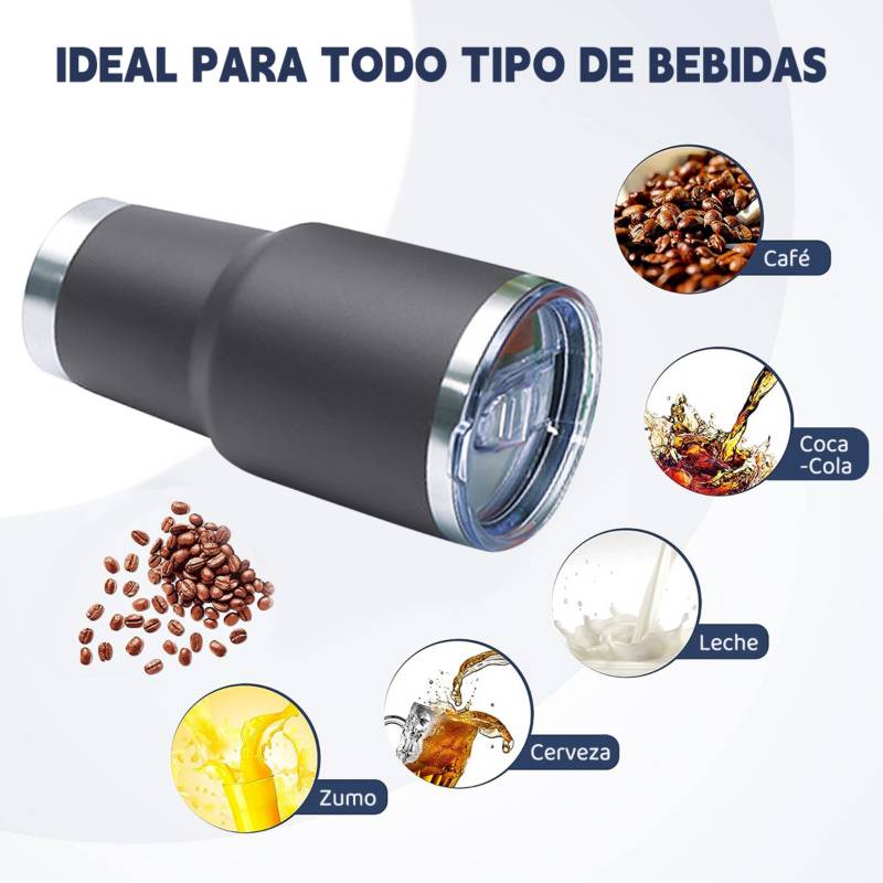 GENERICO Inoxidable Vacío Automoción Vasos Termicos Con Tapa 900 Ml