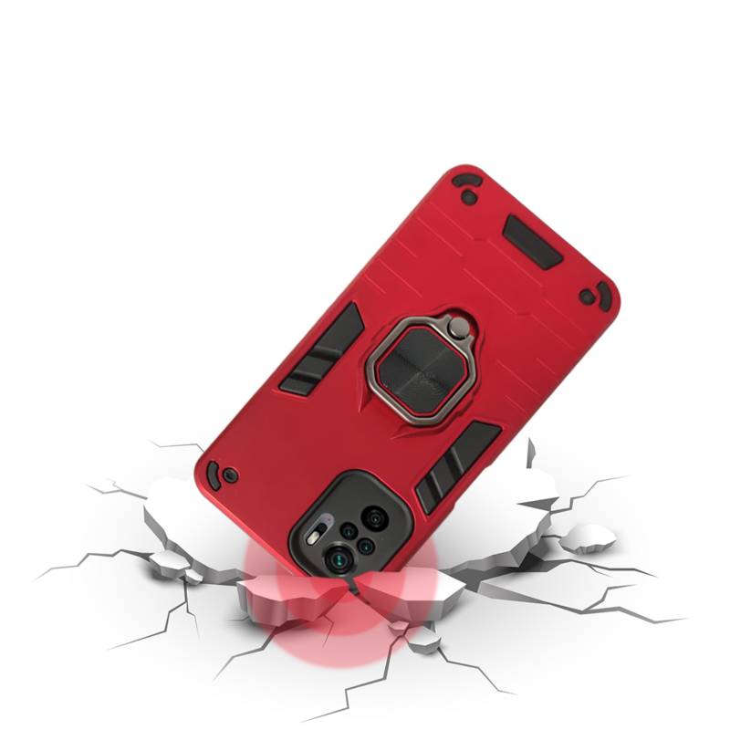 Case antigolpes para Redmi Note 10 y 10S Color Rojo
