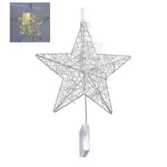 HERRERA MAISON - Estrella Navidad Decorativa Con Luz Silver