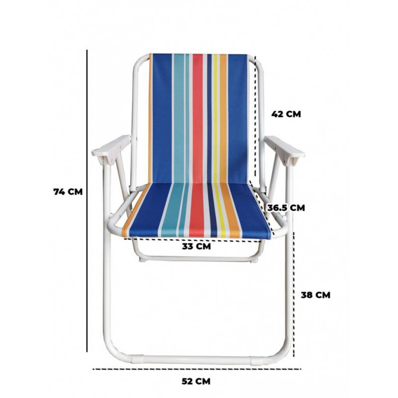 GENERICO Silla Plegable Camping Playa Picnic Colores 2