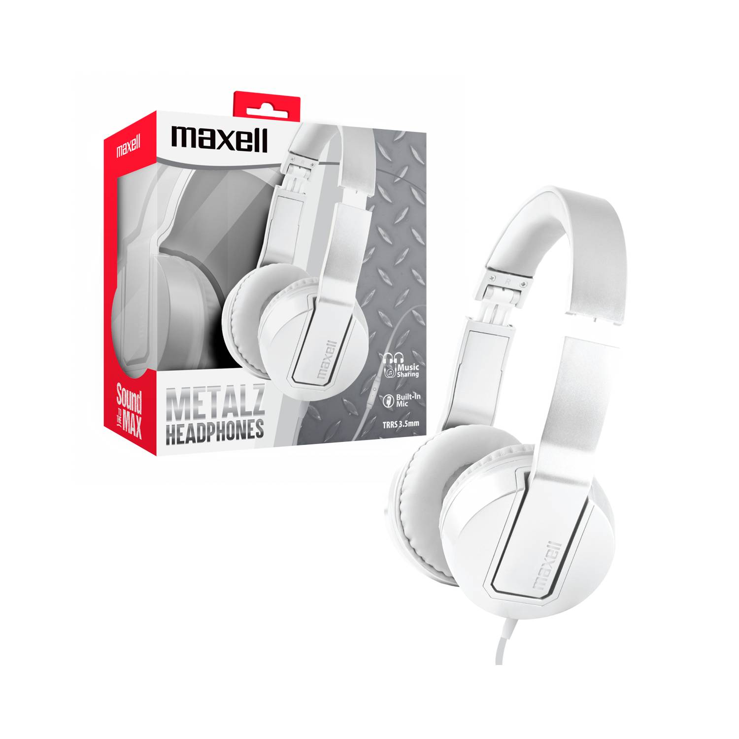 MAXELL Audifonos SMS 10 Maxell Ajustable Metalz Headphone TRRS 3.5