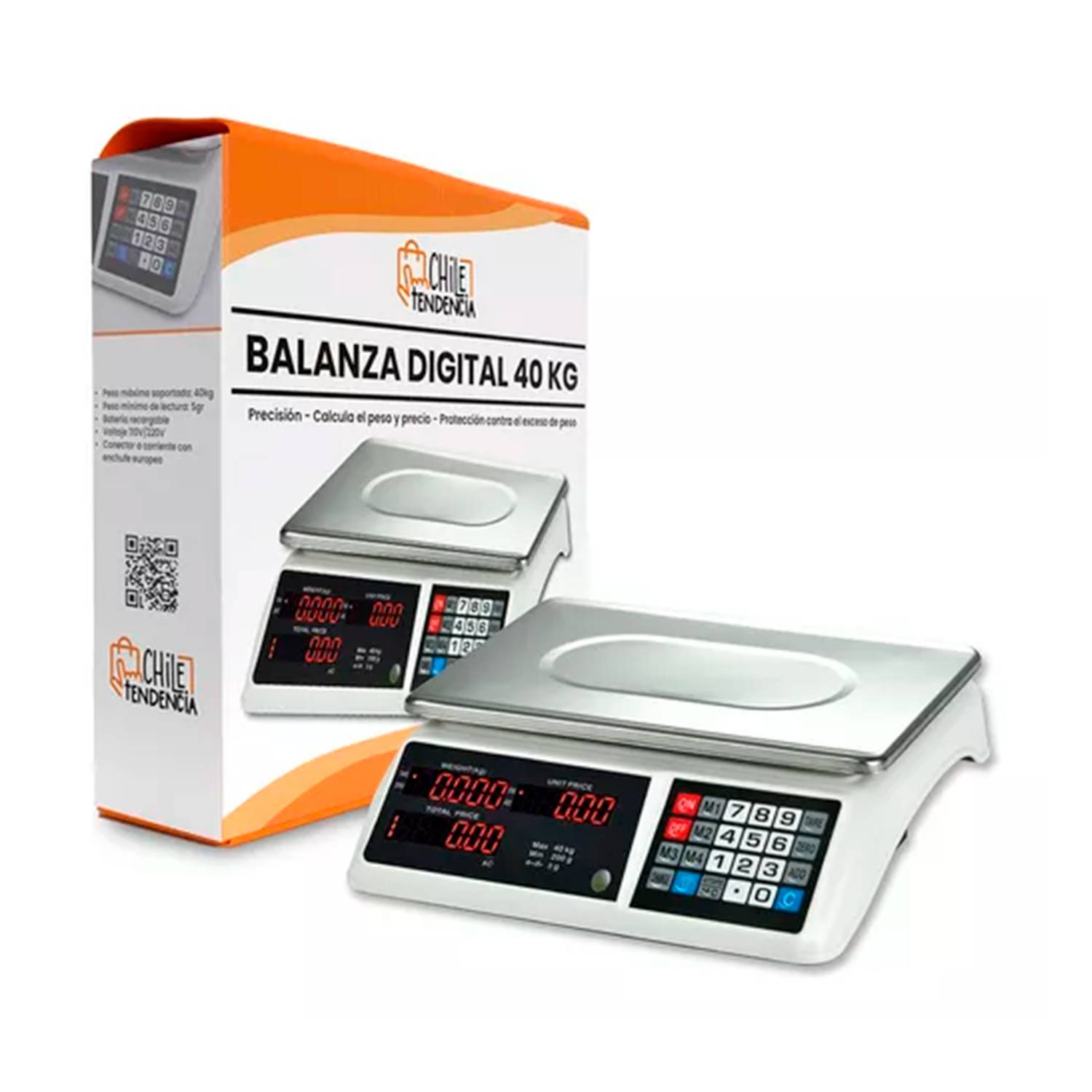 GENERICO Balanza Pesa Digital de 40 kg Recargable…
