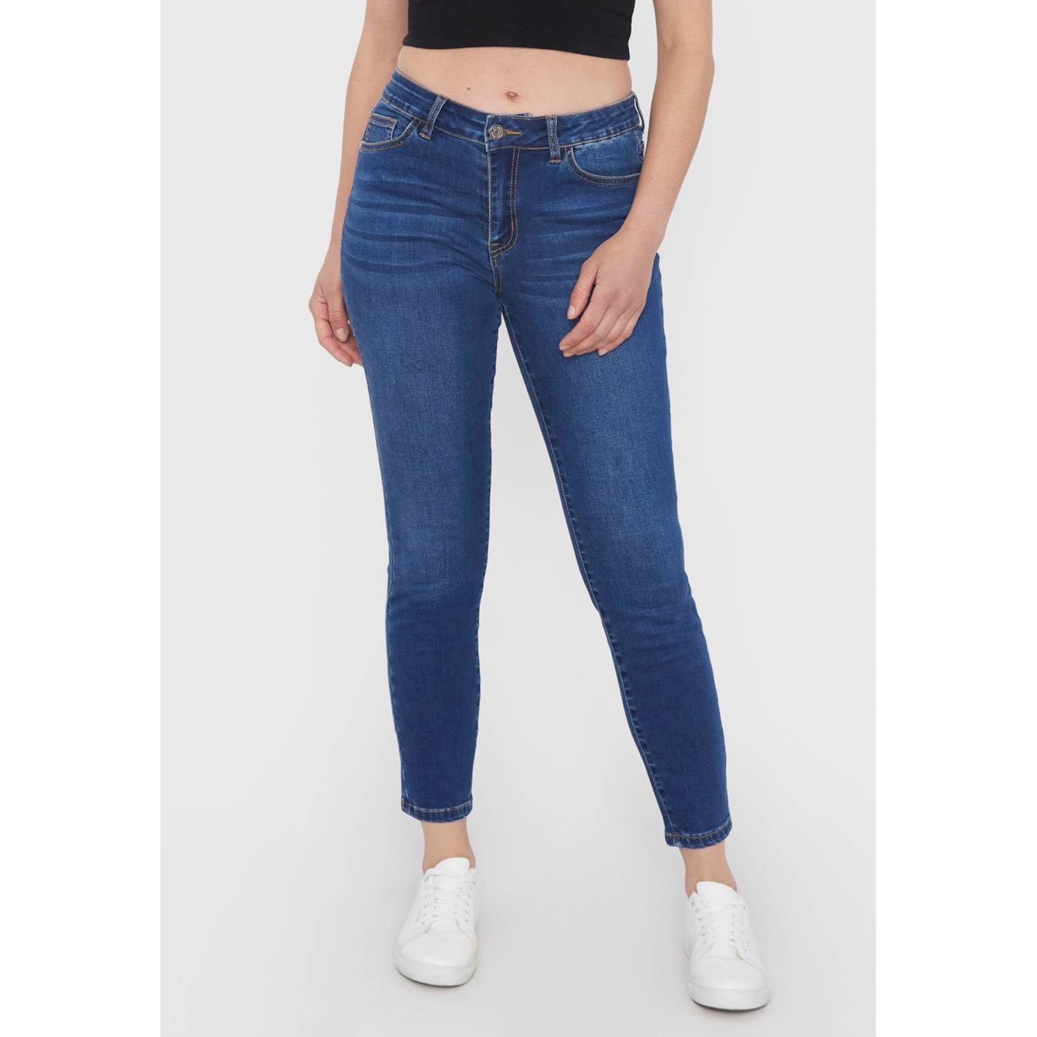 Jeans Azul Oscuro Estilo Slim para Mujer