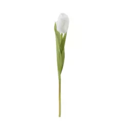 THE GREEN ELEMENT - Planta artificial Tulipan Blanco 35 Cm