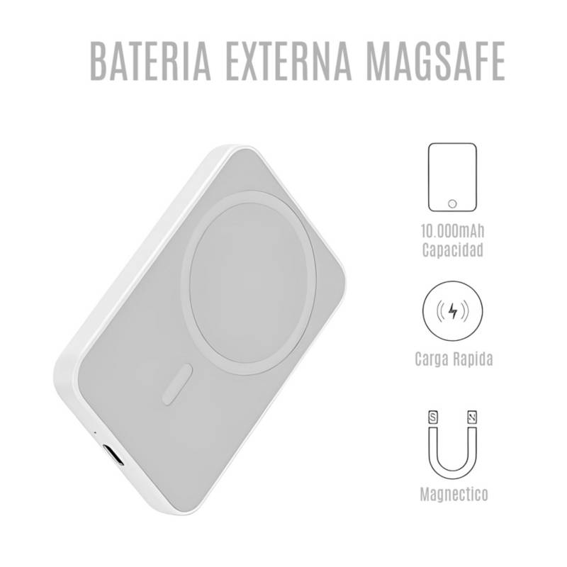 GENERICO Bateria Externa para Iphone MagSafe - Cargador Portatil de  10000AMP