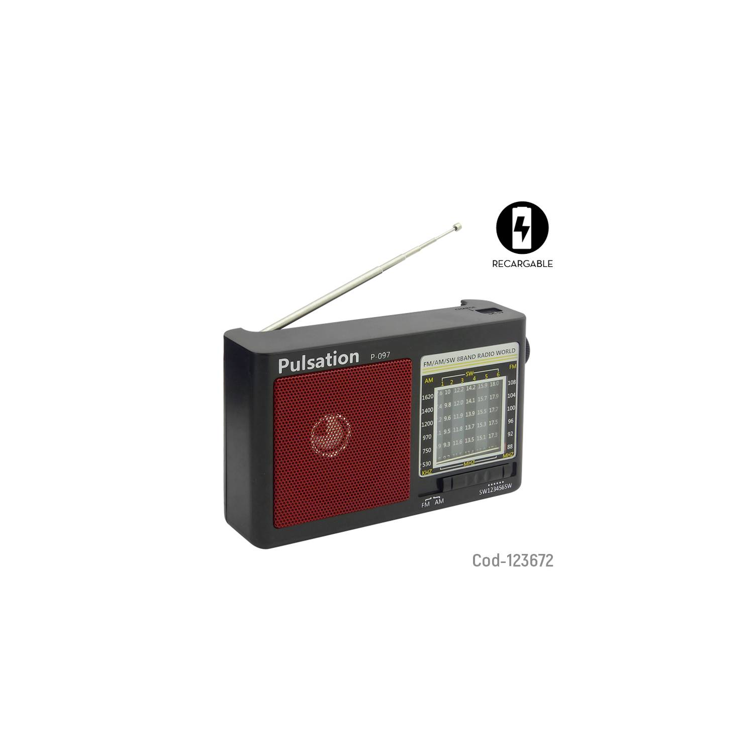 GENERICO Radio Multibanda Recargable Modelo P-097