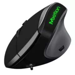 MEETION - Mouse Meetion Ergonómico Vertical con Cable MT-M390 Negro