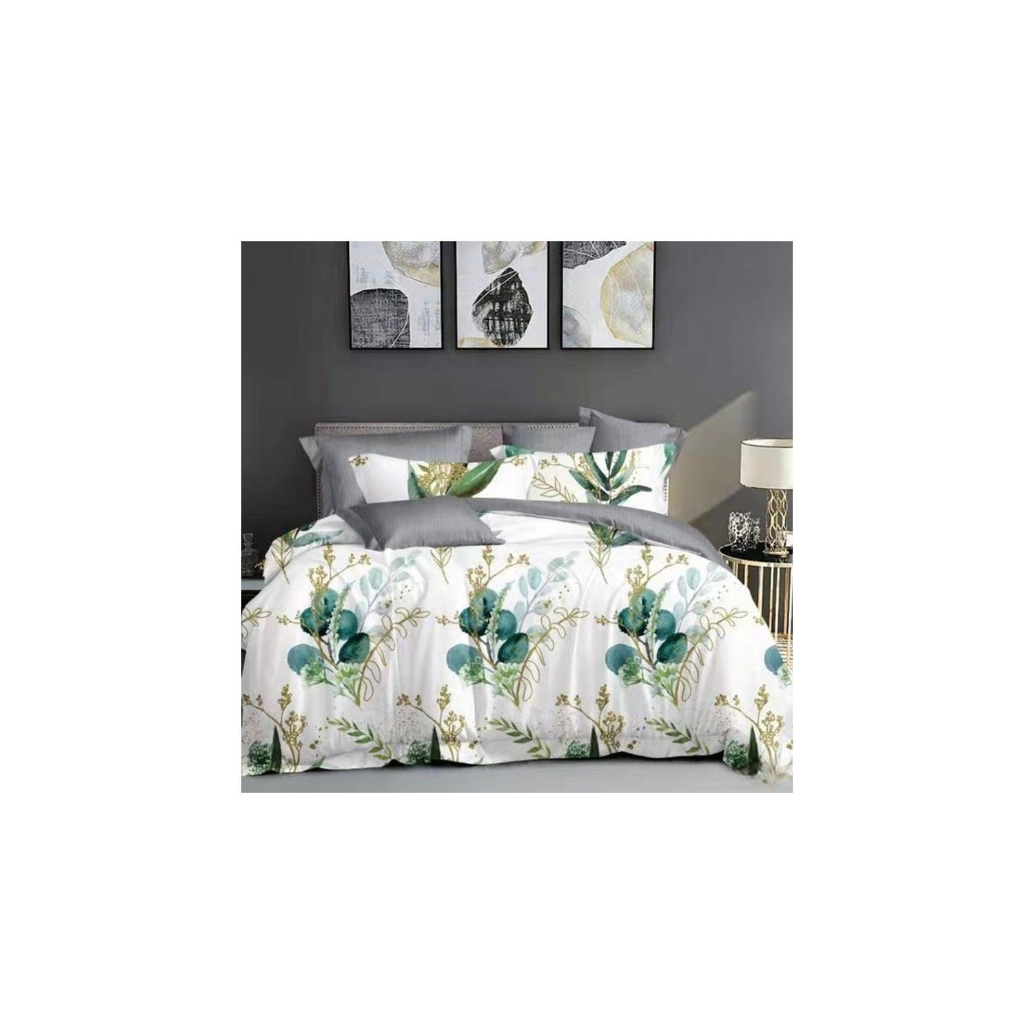 Cubrecama Cover Quilt Estampado Con Fundas Queen Size Oakvil