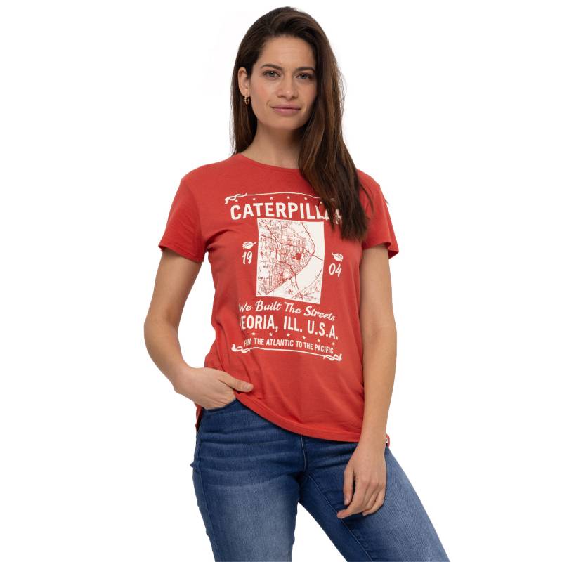 CAT Polera M C W We Built The Stree Rojo Mujer CAT falabella