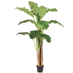 ARBUSTO REAL - Planta Artificial Banano Premium 180 Cm. / 14 Hojas / Arbusto Real