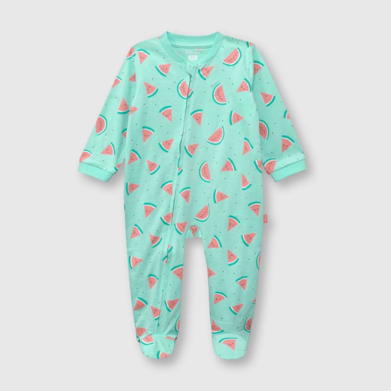 COLLOKY - Pijama de bebé niña entero aqua (0 a 24 meses) 3-6 meses