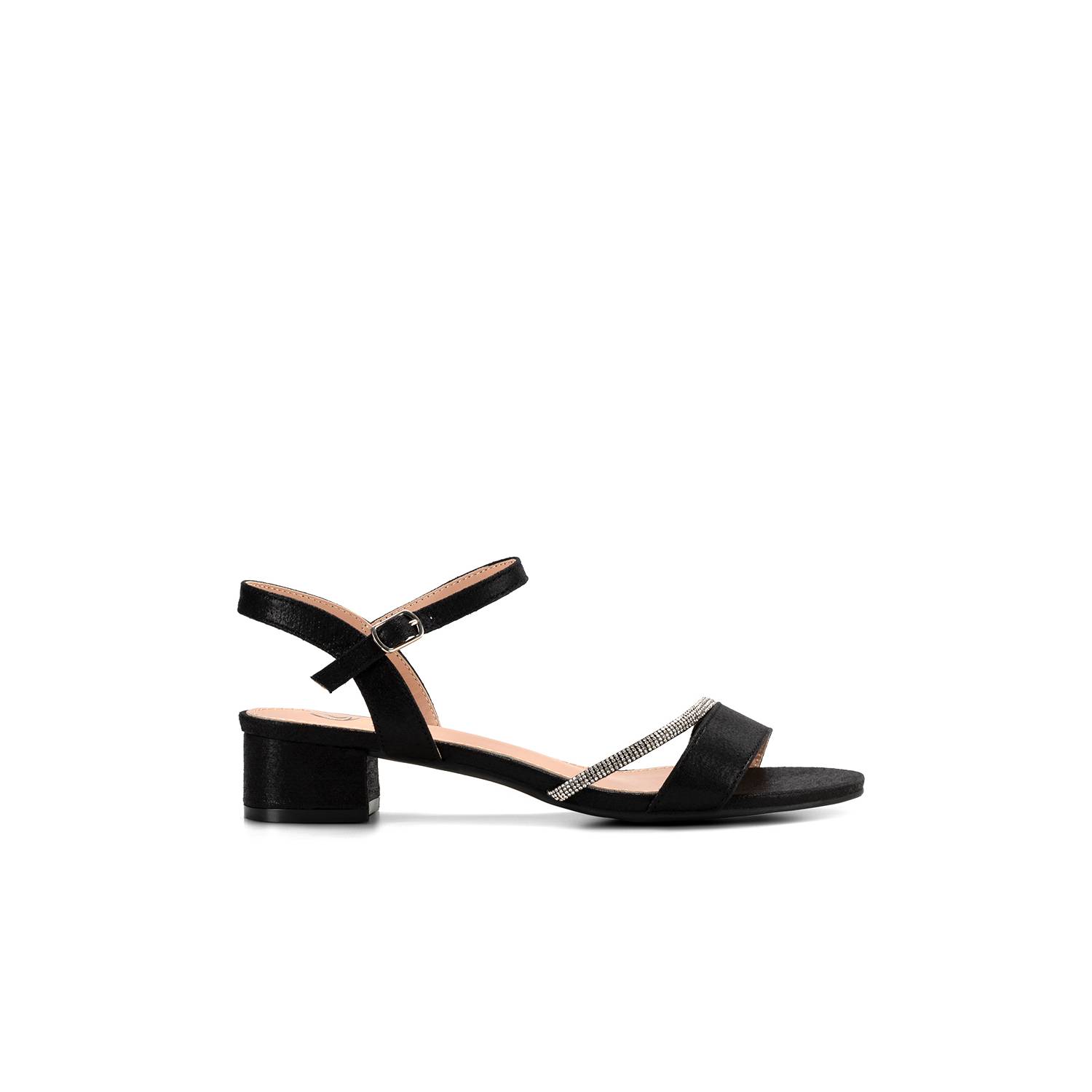 Sandalias Mujer Taco Bajo Fiesta MARY negro.