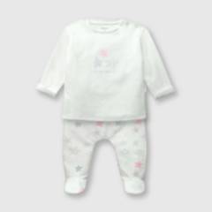 COLLOKY - Clemente de bebe niña estrellas off white (0 a 9 meses) 3-6 meses