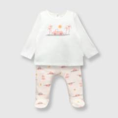 COLLOKY - Clemente de bebé niña tropical soft pink (0 a 9 meses) 3-6 meses