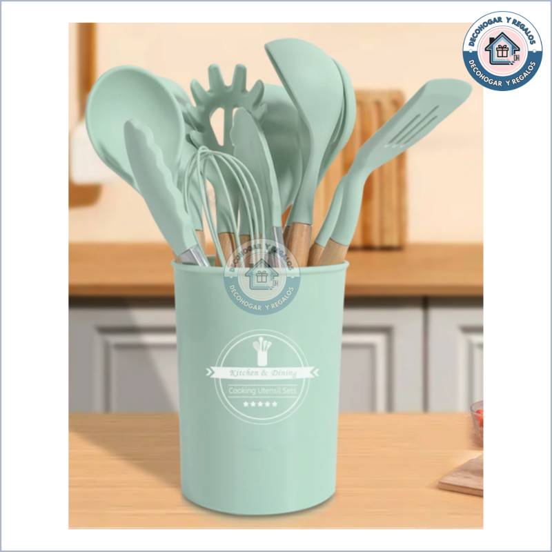 Set 12 Utensilios De Cocina Silicona Calipso Simplit— Melollevo