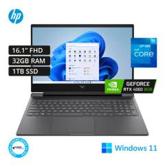 HP - Notebook Gamer HP Victus 16 i7-13700HX hasta 5GHz 32GB 1TB SSD NVIDIA GeForce RTX 4060 8GB FHD 16"