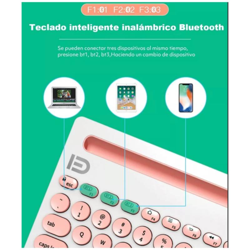 Teclado Bluetooth Inalambrico Formato Español Para Tablet