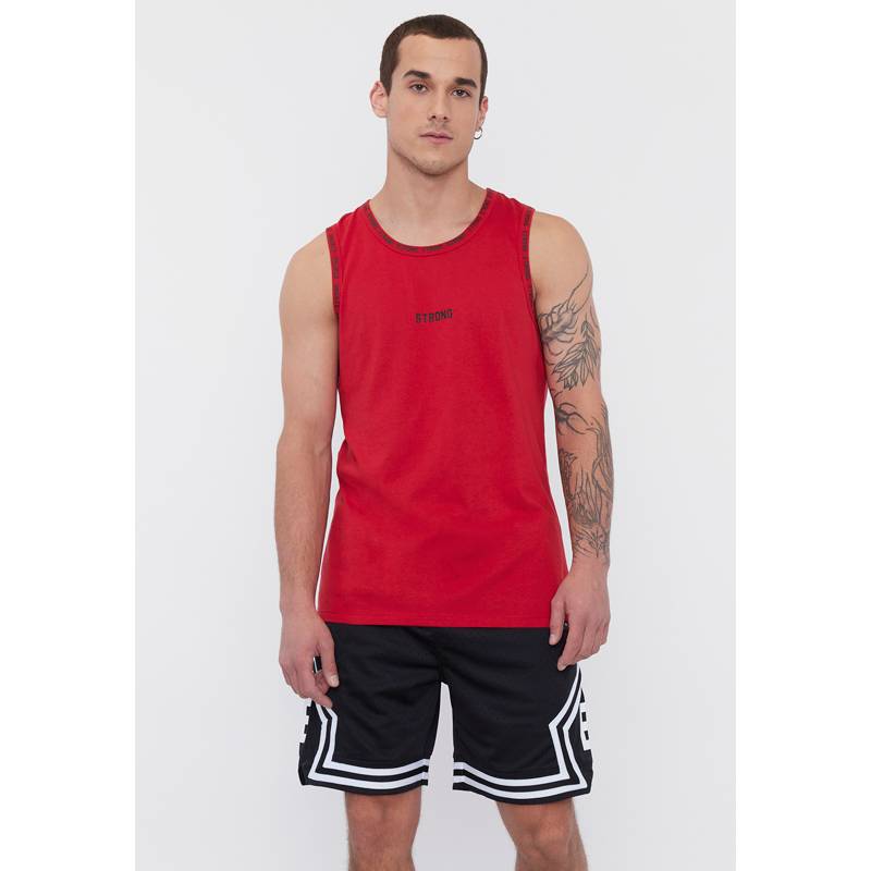 CORONA Polera Hombre Deportiva Tank Basket Rojo Corona falabella