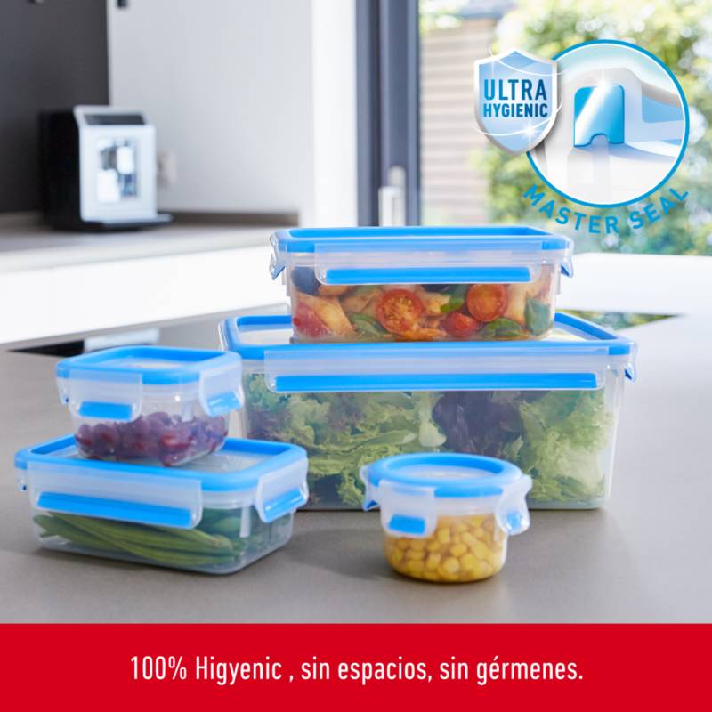 Food storage container MASTER SEAL FRESH K3029012, set of 5 pcs, Tefal 