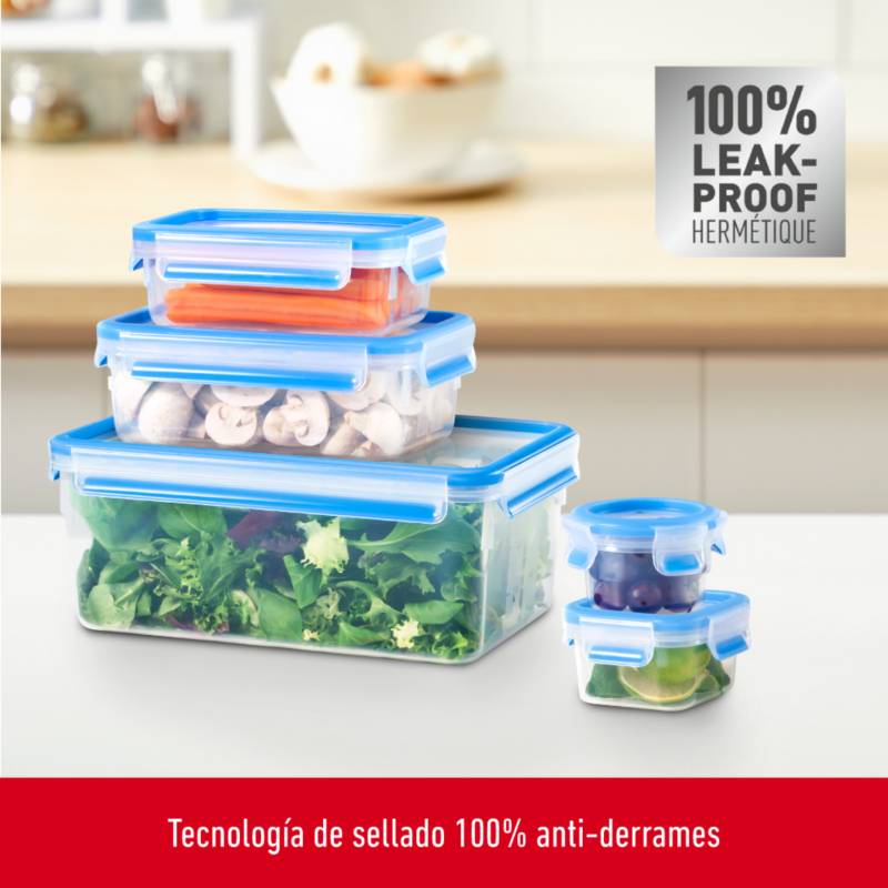 Food storage container MASTER SEAL FRESH K3029012, set of 5 pcs, Tefal 