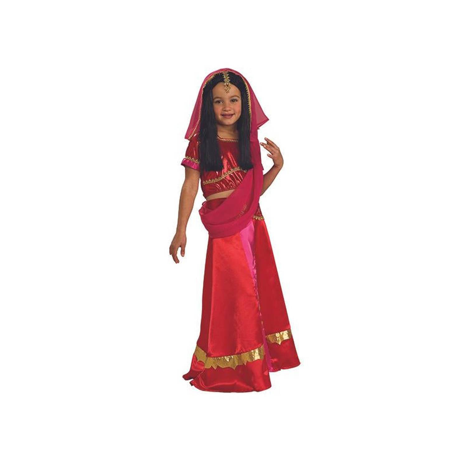 GENERICO Disfraz Princesa Bollywood Niña - S (3-4 Años)