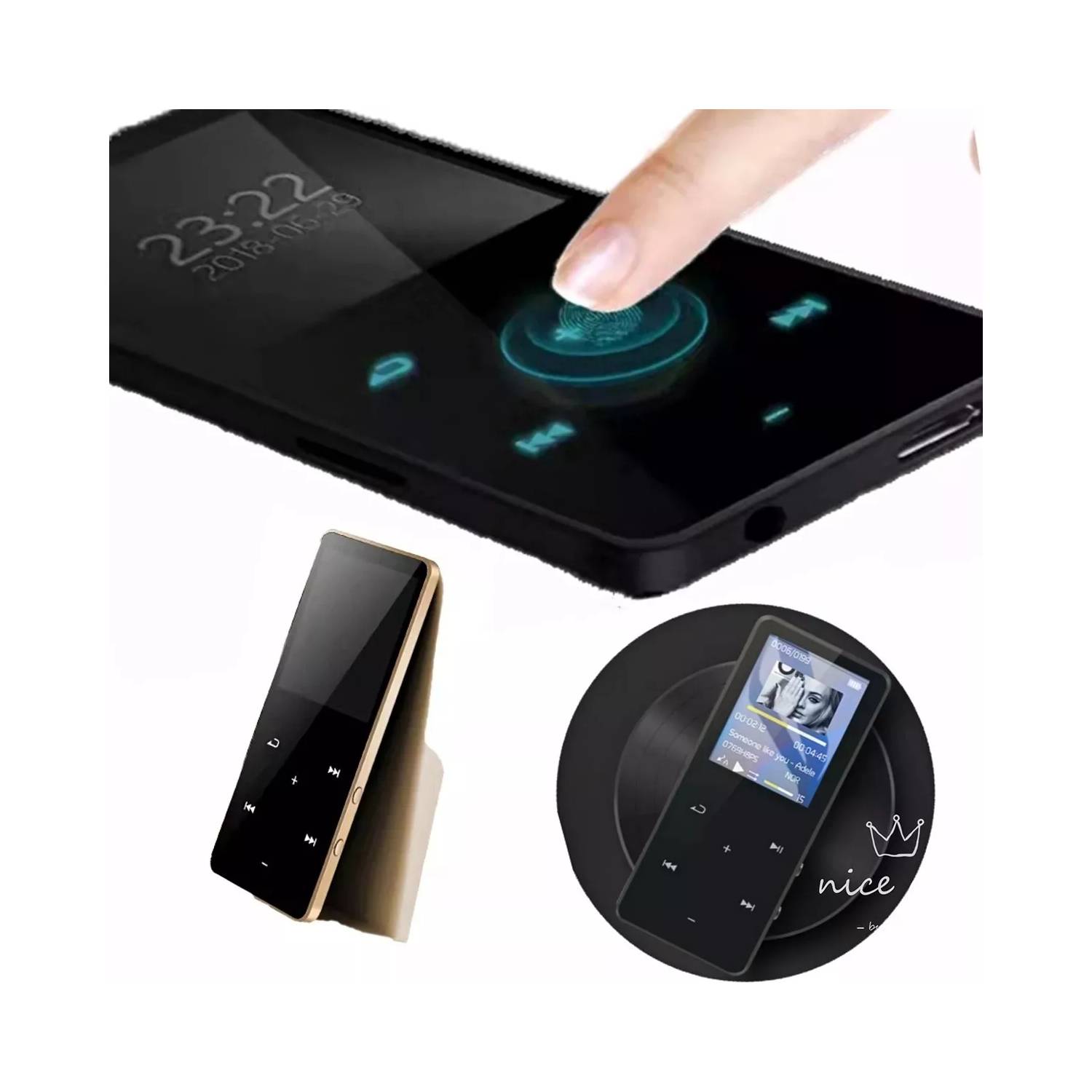 GENERICO Audio Reproductor Mp3 Mp4 Bluetooth Players Pantalla Tactil