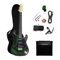 IBRAH - Guitarra Eléctrica Stratocaster Ibrah + Amplif + Accesorios