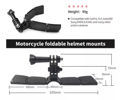 Soporte Gopro Hero Frontal Para Casco Moto Bicicleta