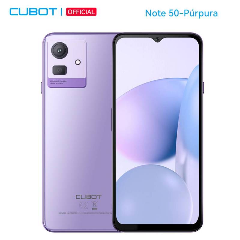 CUBOT Celular Cubot Note 50 8GB 256GB Tarjeta SIM Dual Android 13-Púrpura