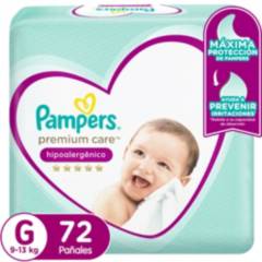 PAMPERS - Pañales Pampers Premium Care Talla G 72 Unidades