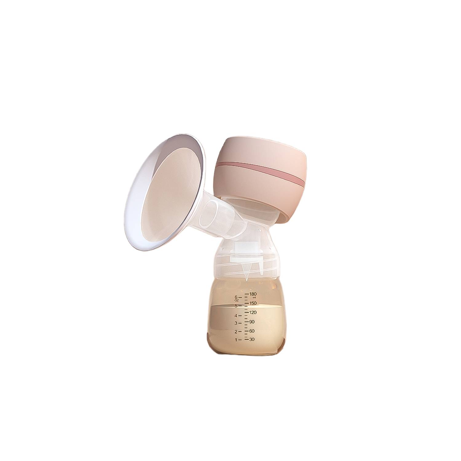  Extractor de leche eléctrico, dispositivo de ordeño bilateral,  lactancia materna posparto, silencioso, de alta succión, automático,  masaje, para mujeres (color rosado) : Bebés