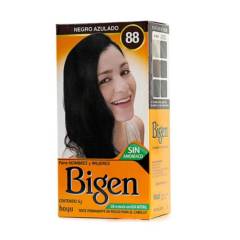 BIGEN - Tinte Permanente en Polvo Sin Amoníaco Negro Azulado 88 Bigen 6gr