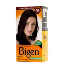 BIGEN - Tinte Permanente en Polvo Sin Amoníaco Borgoña Oscuro 96 Bigen 6gr