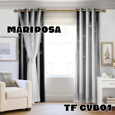 GENERICO Set cortinas Visillos 140×230 Cm mariposa